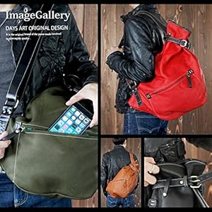 Amazon | [デイズアート] ボディバッグ レザー 本革 ボンサック 巾着